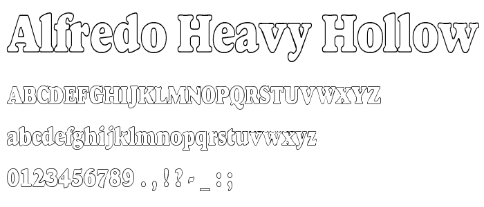 Alfredo Heavy Hollow Condensed font
